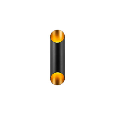 Lampe murale moderne avec corps en métal, finition noire et or, 3,1 x 4,7 x 11,8 pouces | Type de douille: 2 x G9 Max 8 W | Idéal pour les décorations hôtelières, industrielles et scandinaves | Solution d'éclairage élégante et fonctionnelle