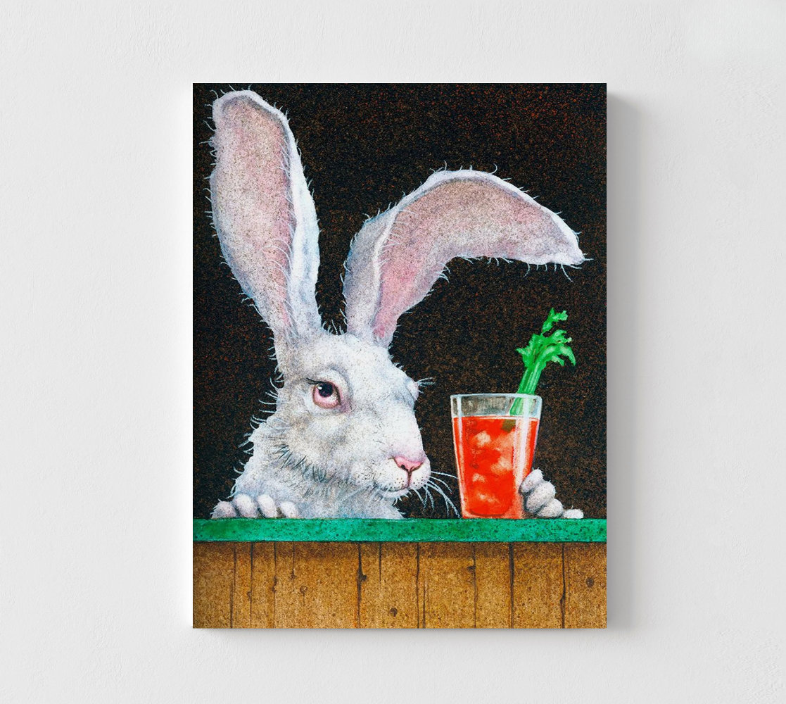 WeFrameArt Hare Of The Dog By Will Bullas, Bar Wall Art, Funny Bunny ...