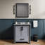 30 po Armoire de salle de bain X 22 gris foncé avec miroir 28 po et meuble-lavabo extensible l 30 po x P 22 po, option polyvalente 28 po-120658910