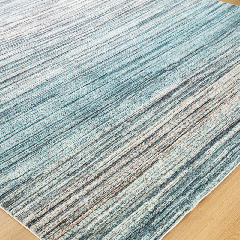 Tapis bleu sarcelle Cassella, Rectangle 5 pi x 7 pi