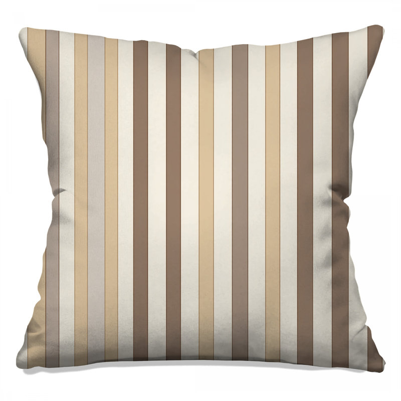 Coussin à rayures, motif à double face, 26 po x 26 po