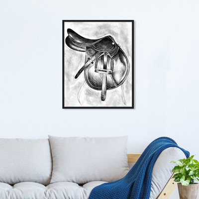 " Jumping Saddle Farm Animals " Painting Print