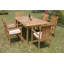 Mallorca Outdoor 13 - Piece Teak Dining Set-1598109277-1598109276