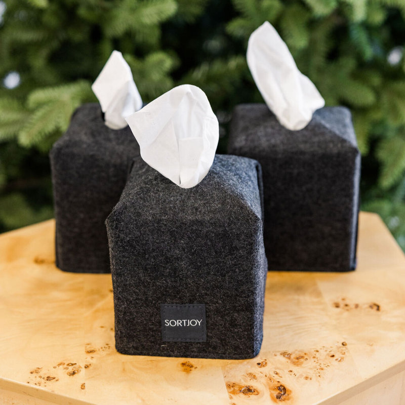 Tissue Box Cover, Black