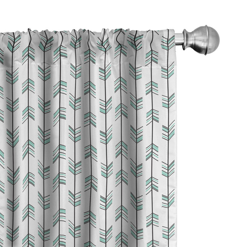 Arrow Semi-Sheer Rod Pocket Curtain Panels, 28" x 84"