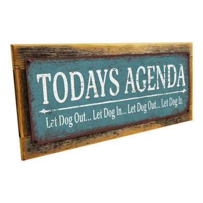 Let Dog Out, Let Dog In - Print on Metal