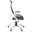 Chaise de bureau à hauteur ajustable avec tissu en filet gris, pivotant et incurvé, base en métal, filet contemporain pour le confort