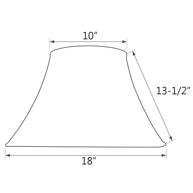Abat-jour cloche en Similisoie en soie de 13,5 po (araignée) de couleur blanc cassé