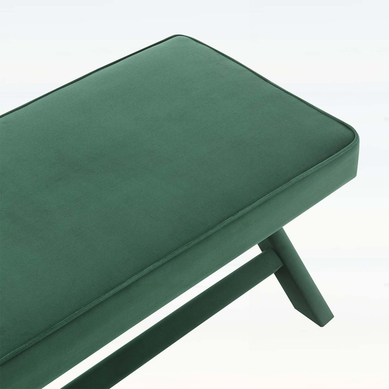 Banc confort double avec pieds en X élégants, Vert