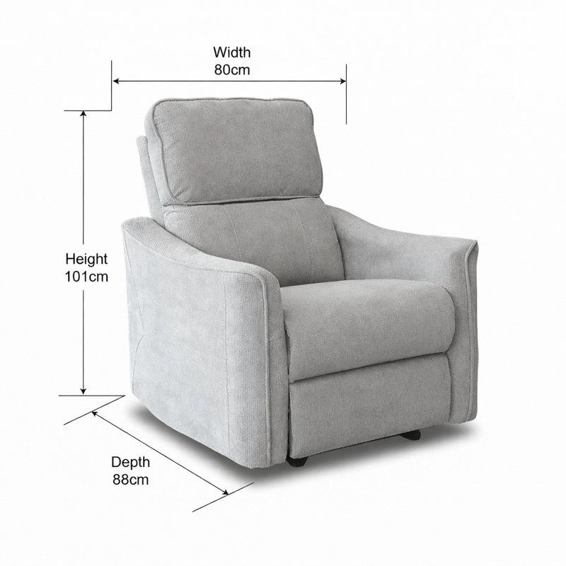 80cm Wide Lift Assist, Grey Cotton Blend