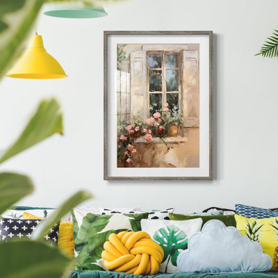 Vintage Floral Print CCXXXVI -Framed Print