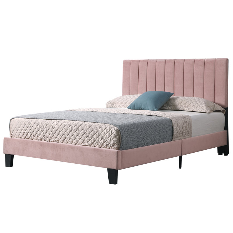 Lit plateforme tapissier Emonie, Double