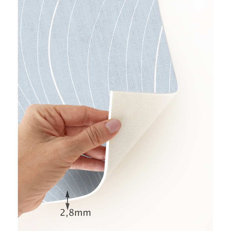 Amauria Vinyl Machine Printed Area Rug, Rectangle 2'7.5" x 9'10.1"