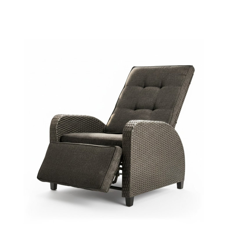 Chaise longue d'extérieur 30 po avec coussins