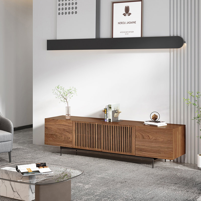 TV Stand for TVs up to 75", Walnut Veneer, 94.49"
