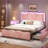 Velvet Upholstered Platform Bed Frame with Height Adjustable Headboard-229704850-231173043
