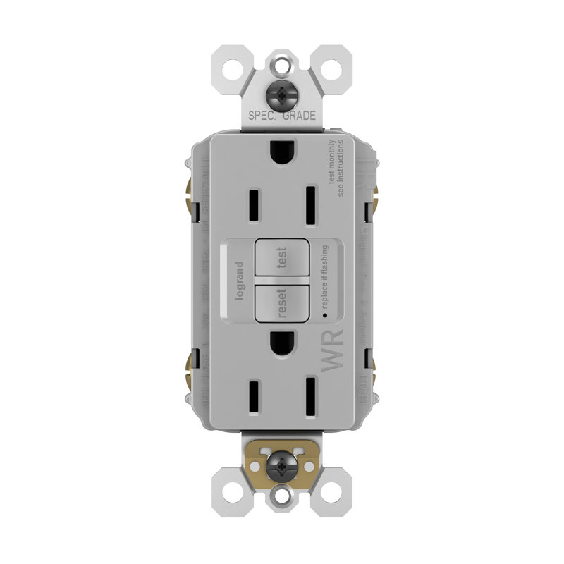 Sortie anti-falsification 15-amp électrique ddft Radiant, Gris