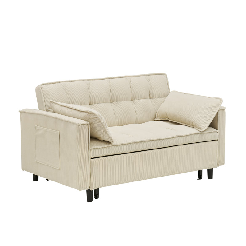 Canapé-lit rembourré 55 po, Beige