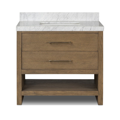 Anthem Single Vanity-Carrara Marble