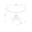 L'ensemble 5 pièces de table et chaises de cuisine comprend une table ronde avec piédestal et 4 chaises de salle à manger, acajou-1512032690-1599274385