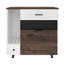 Litière d'intérieur cachée pour chat avec 2 tiroirs et porte, table d'appoint brun-blanc, gril rainuré pour enceinte de confort pour chats, chats de table multifonctionnels, accessoires de rangement essentiels, à l'entrée