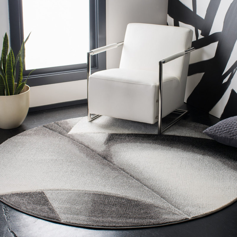 Vilica Performance Abstract Rug, Round 6'7"