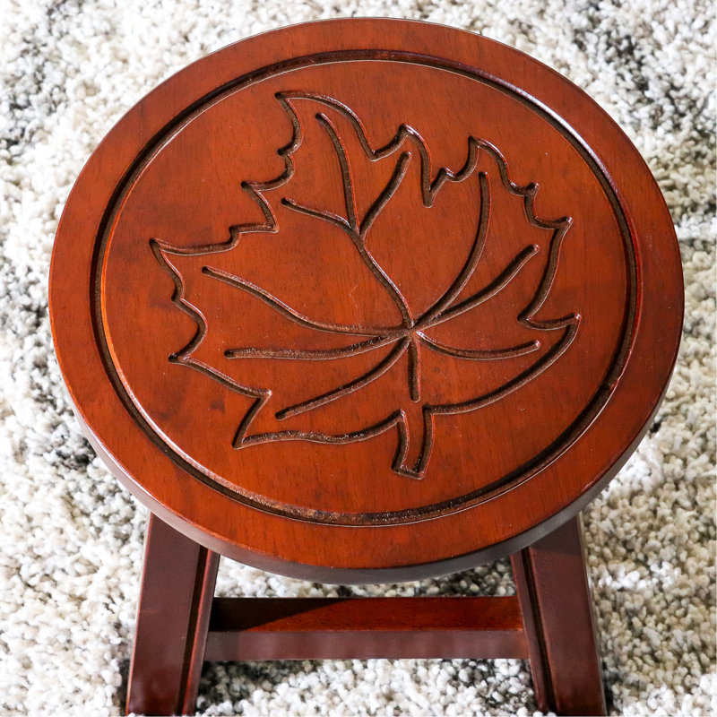 Wooden Step Stool In Cherry Color - Versatile Living Room Item Adds Elegance To, Cherry