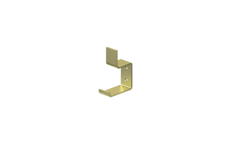 Deltana MH11U14 Heavy Duty, Modern Hook, 2-5/8" Projection in Polished Nickel, Polished Brass