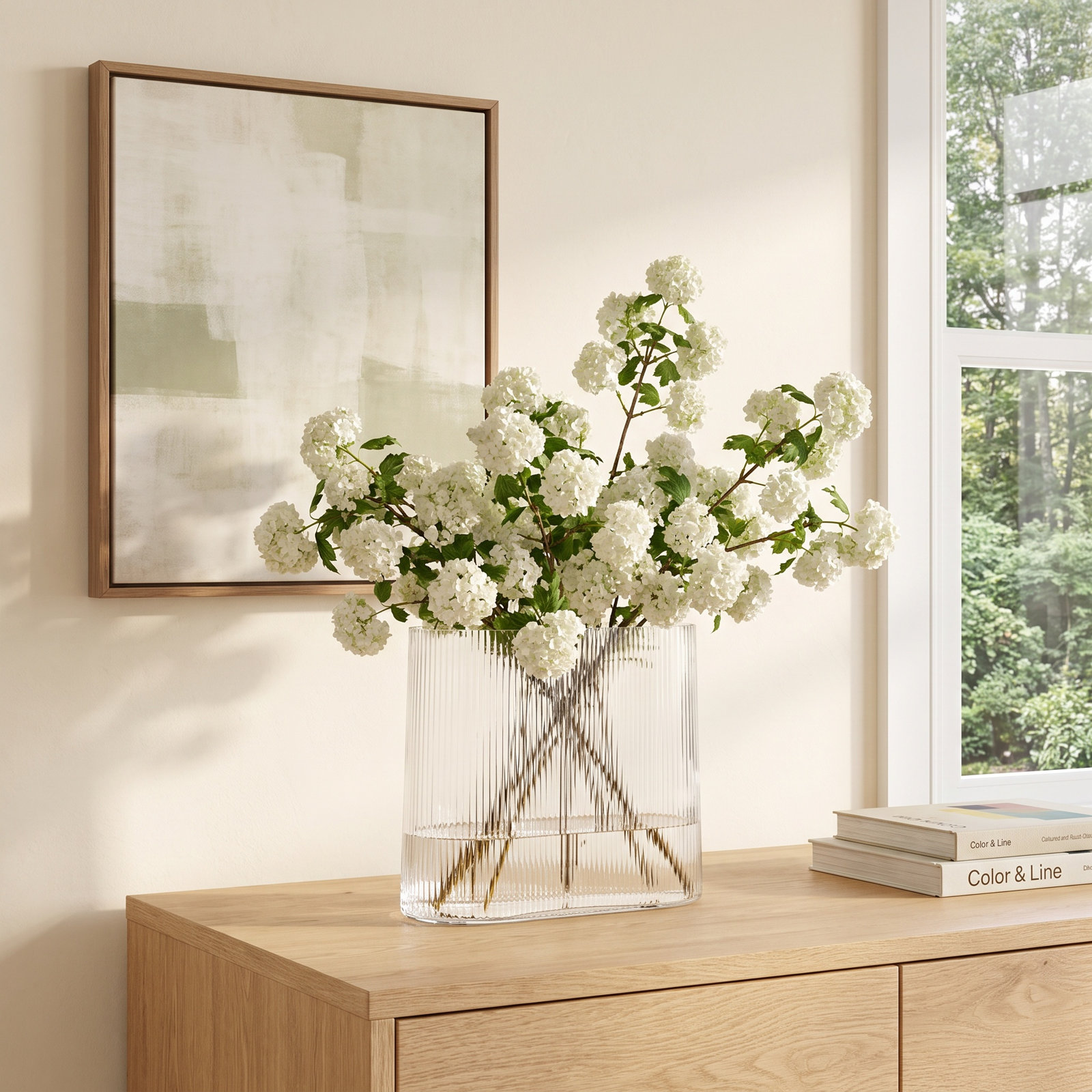 Mist 8.25'' Handmade Lead Free Crystal Table Vase, 8.25'' H X 10.6'' W X 3.94'' D