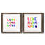 «Love Love Love», ensemble de 2 encadrements d'art textuel-46509334-46509325