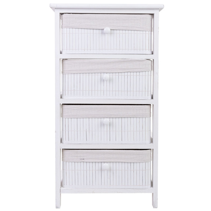 Susana 40cm W 4 - Drawer Chest of Drawers, White