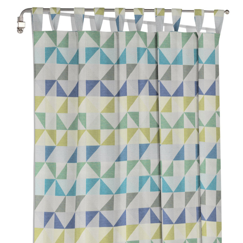 Gareth Room Darkening Curtain, Blue/Green, 132cm Width x 175cm Drop