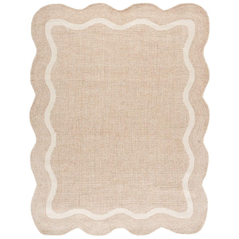 Ébène Neruda 536 touffeté à la main 80% laine Tapis géométrique 20% coton, Rectangulaire 8 pi x 10 pi