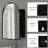 24X36 Inch Arched Recessed Medicine Cabinet, Metal Framed Bathroom Wall Cabinet With Mirror And Adjustable Shelves, Wall Mirror With Storage For Bathroom-495325513