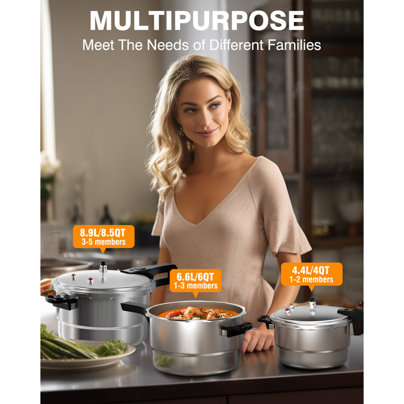 Autocuiseur et autocuiseur en aluminium de 6 pte WantJoin, 6 pintes