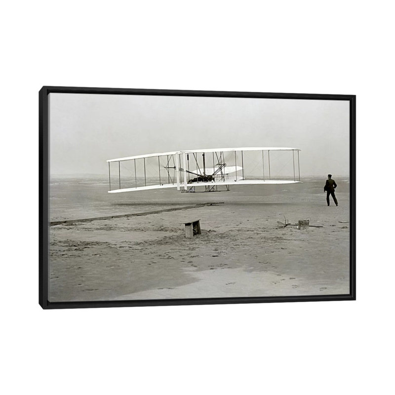 "The Wright Brothers - First Flight" par Kitty Hawk, reproduction de photo sur toile, H 18 po x l 26 po x P 1,5 po