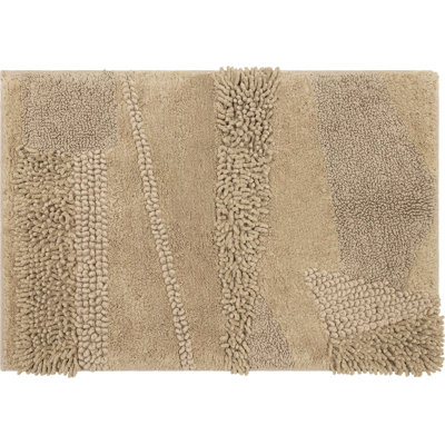 Laverne High/Low Stain/Fade Resistant Non-Slip Machine Washable Bath Mat