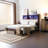 Luxury Wood Bed Frame With LED Upholstered Headboard, Charging Station-1468692923