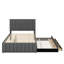 Lit plateforme double avec lit gigogne et tiroirs-2031344402