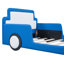 Lit plateforme simple en forme de voiture de course avec roues, cadre de lit-527135475