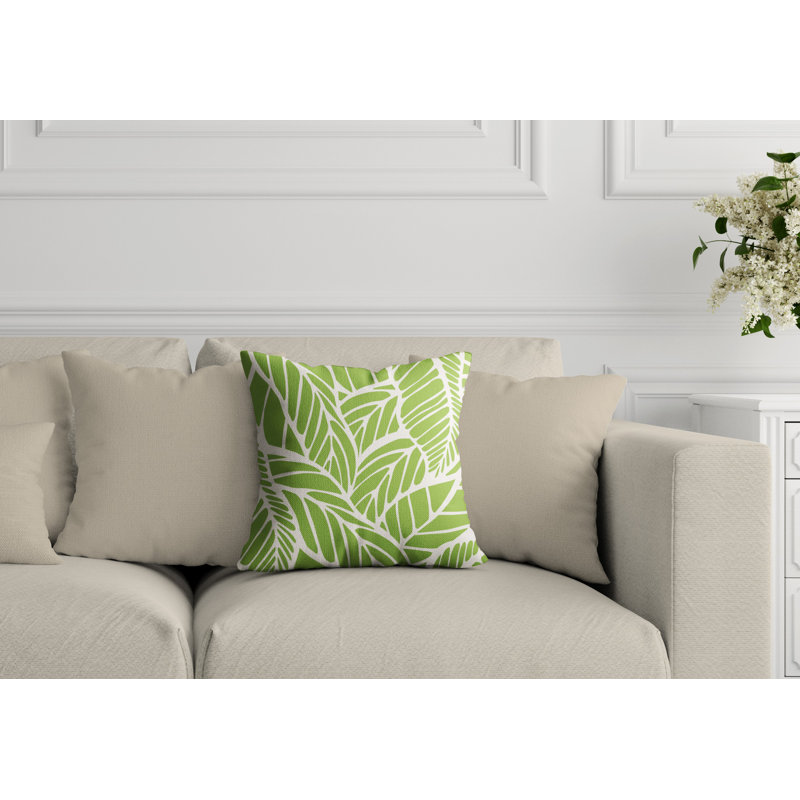 Housse et insert de coussin extérieur d'extérieur, 17 po x 17 po, Vert, Carré