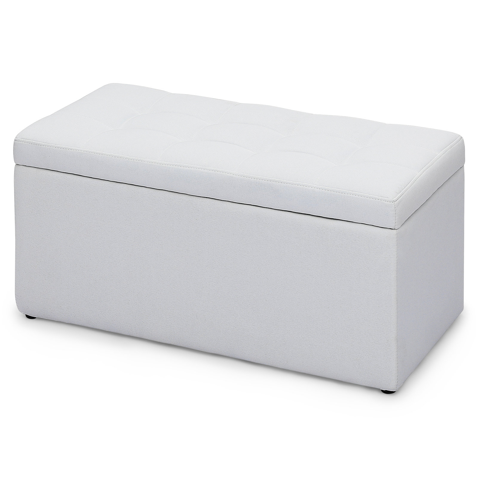 Ebern Designs Aarolyn Linen Lift Top Rectangle Storage Ottoman Bench