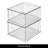 iDesign Stackable Kitchen Storage Drawer for Fridge, Pantry, Under-Sink, or Cabinet - Set of 2 - Clear