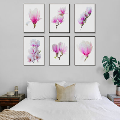 Ensemble de 6 impressions vintage sur papier magnolia rétro