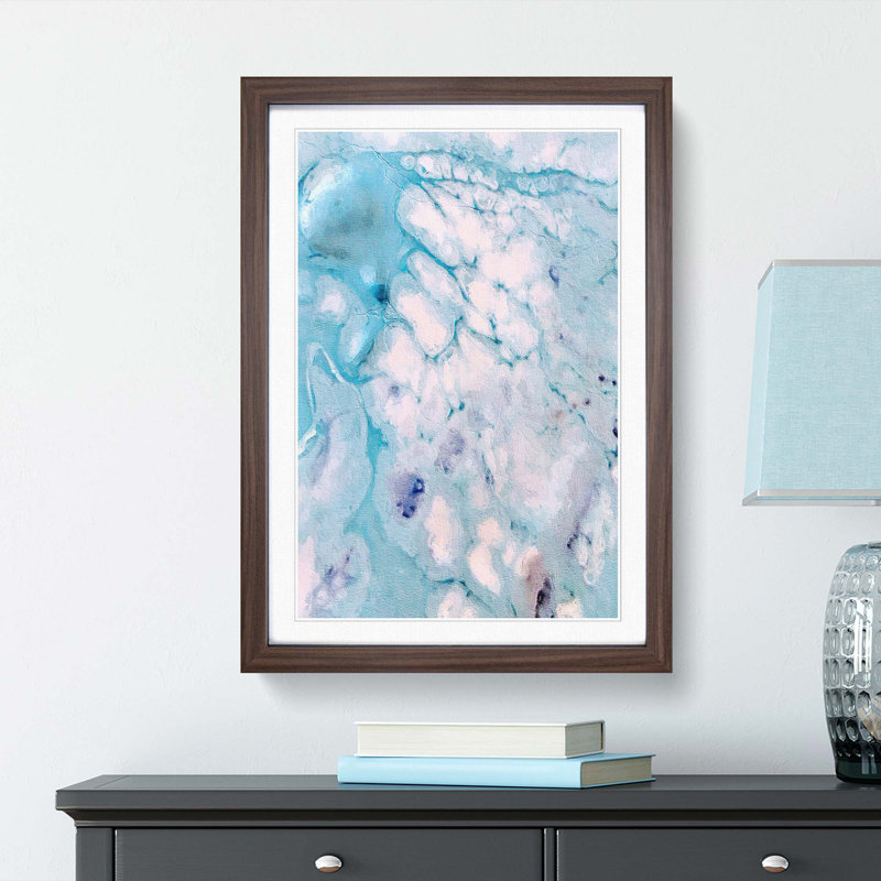 Time to Love in Abstract - Picture Frame Graphic Art Print, 91cm H x 60cm W x 2cm D, Walnut