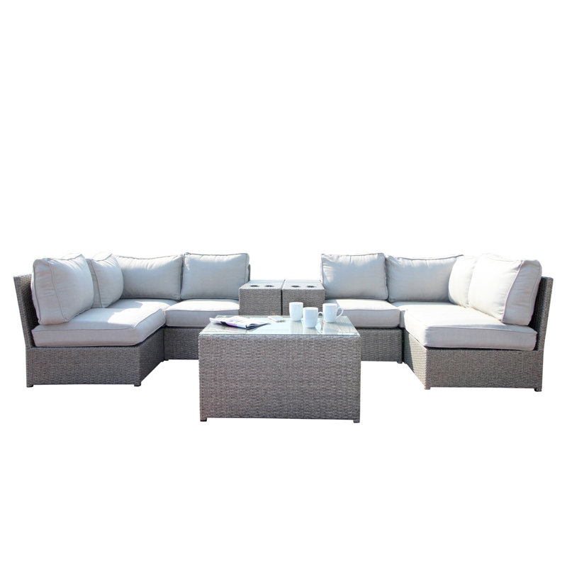 Ensemble de conversation pour 4 personnes avec coussins Athelene