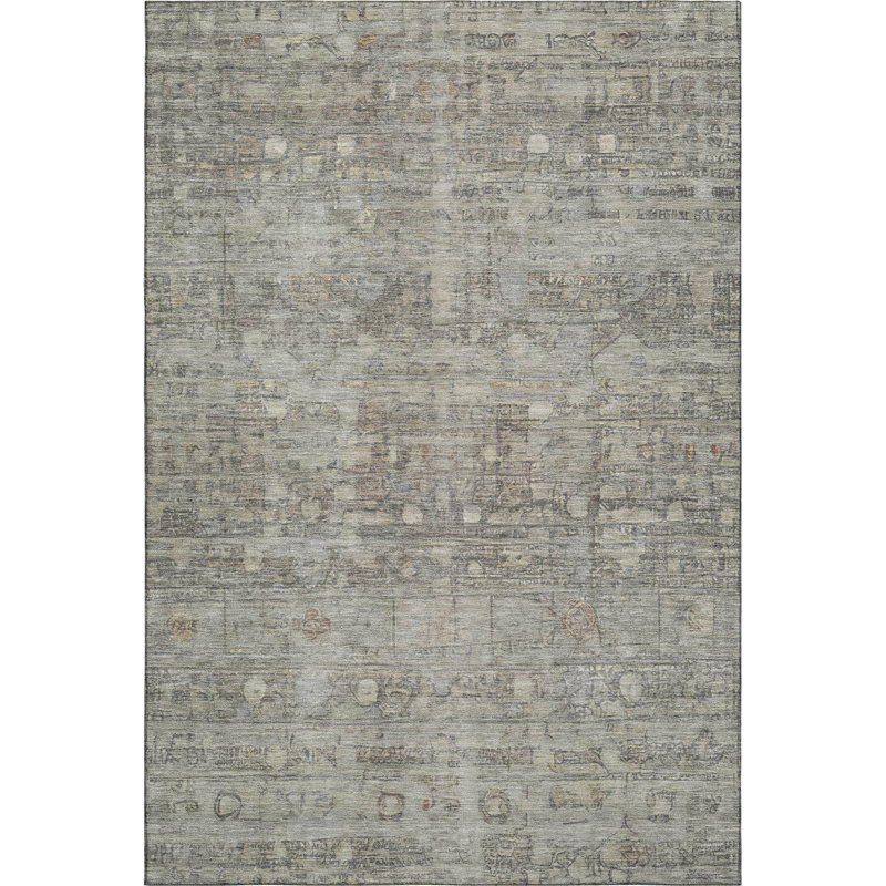 Premium Machine Washable Ponce AMF1768 Geometric Rug, Rectangle 2'6" x 3'10"