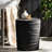 Black Concrete Side Table 16 Birch, Lightweight, 15.38 In. X 15.58 In., Patio Decor Option Birch Lightweight For Patio, Black, Depth Width Height
