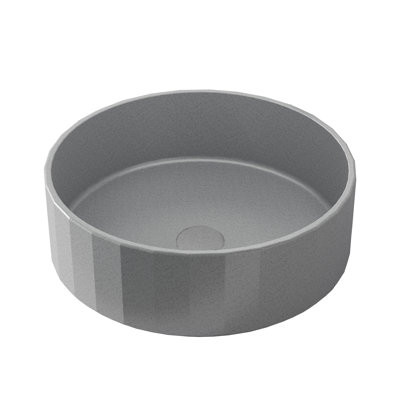 CASAINC Maple 17'' Concrete Circular Bathroom Sink