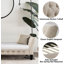Canapé-lit rembourré en polyester fin capitonné à boutons avec pieds en bois, beige